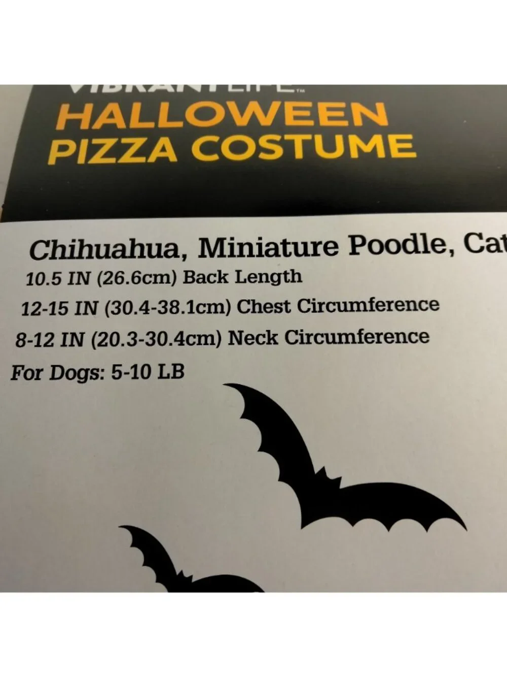 Vibrant Life Pizza Costume Dog Cat Halloween Pet Outfit XS  X Small